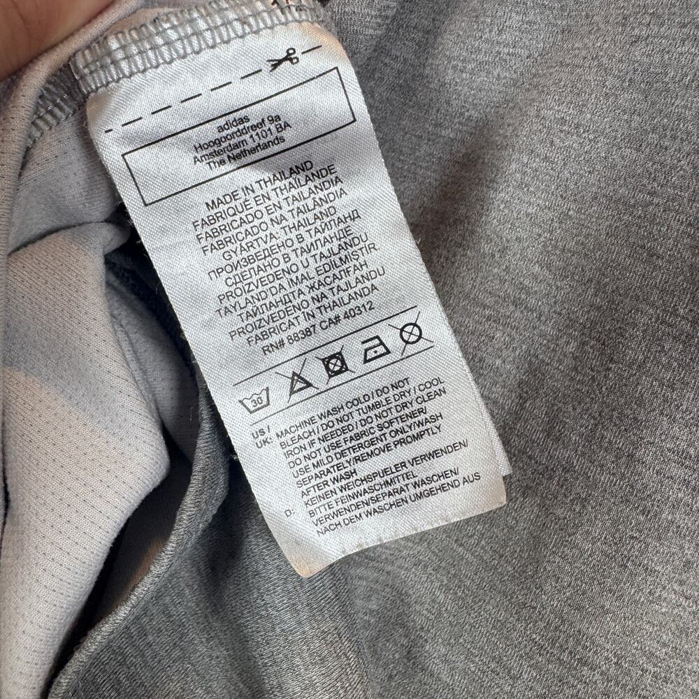 Adidas Womens Large AEROREADY Gray Racerback Tank Top Mesh Lined Workout Yoga - Picture 9 of 9